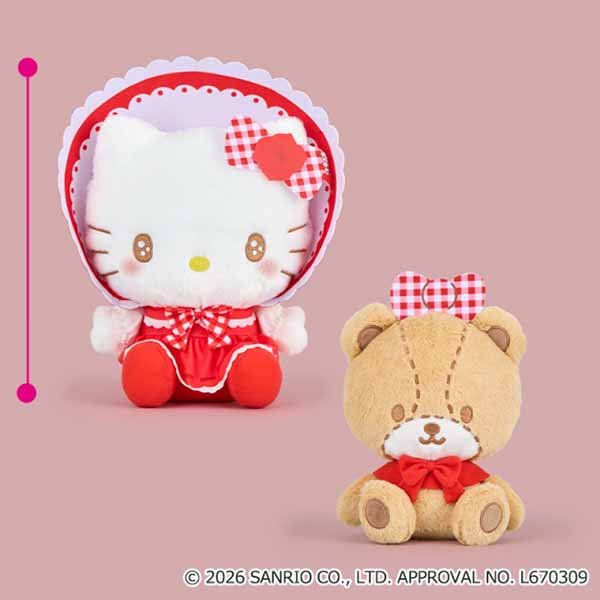 Hello Kitty and tiny chum Lolita red soft toy