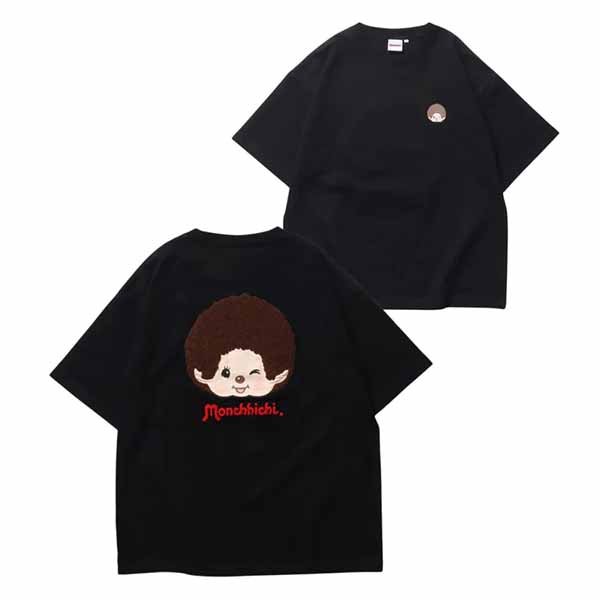 Monchhichi Pair Embroidery Oversized T-Shirt (Pink)