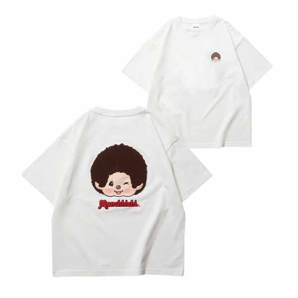 Monchhichi Sagara Embroidery Oversized T-Shirt (White)
