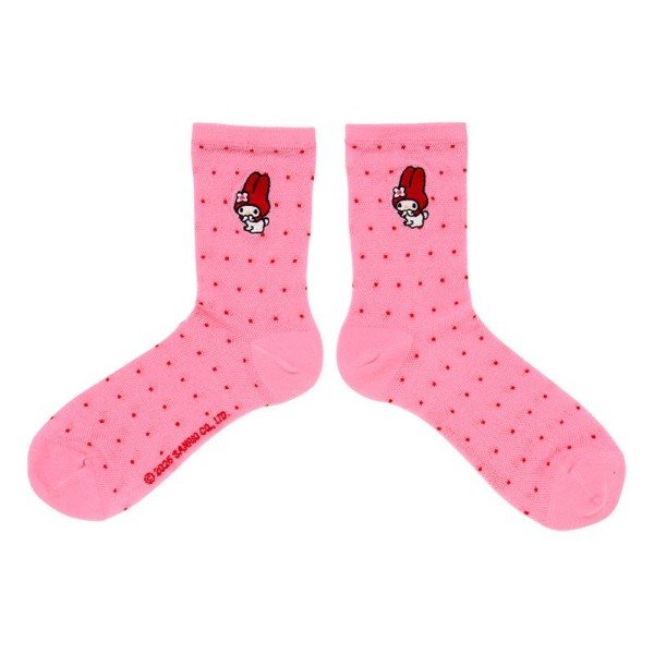 Little Twin Stars : Embroidery Retro Nostalgia Crew Socks
