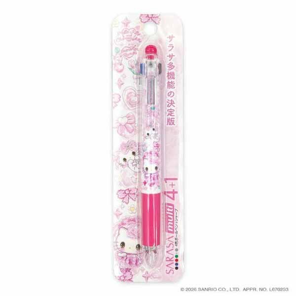 Hello Kitty Amenomori Fumika Sarasa Multi 4+1 Gel Pen & Mechanical Pencil