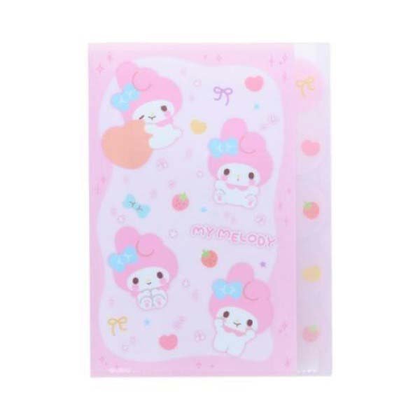 My Melody : Marshmallow Pop 5 Pockets A4 Clear File