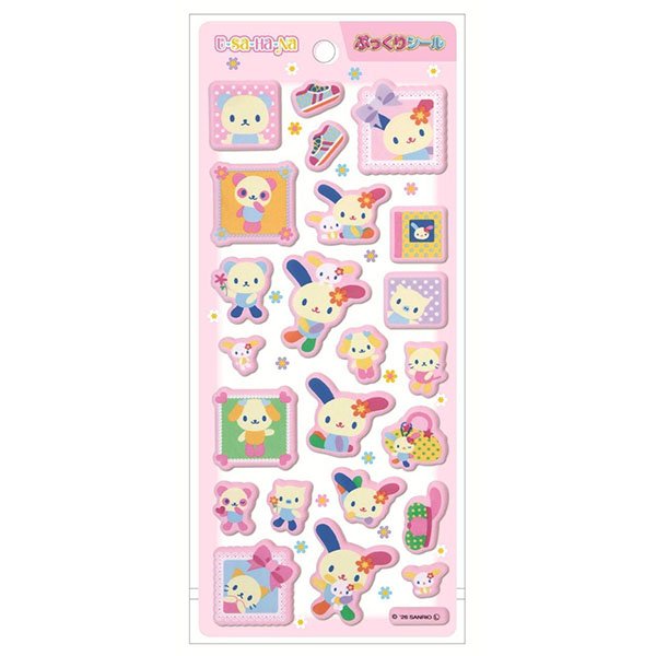 Gloomy Bear Puffy Flocky Stickers Blue
