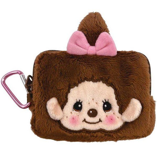Monchhichi : Face Plush Pass Case Card Holder (Girl)