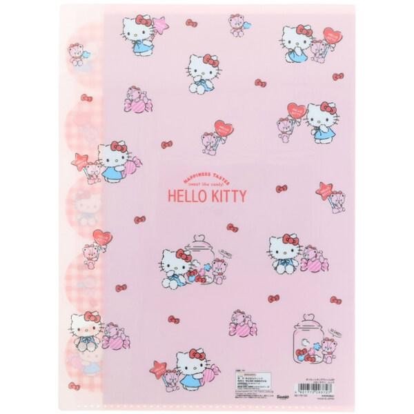 Hello Kitty & Tiny Chum Die-Cut Clear File 5-Pack Red