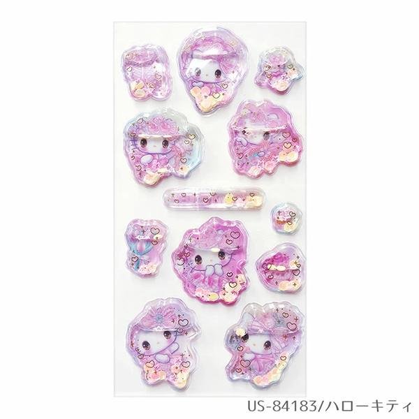 Hello Kitty : Pink Angel Sparkling 3D Sequins Puffy Sticker