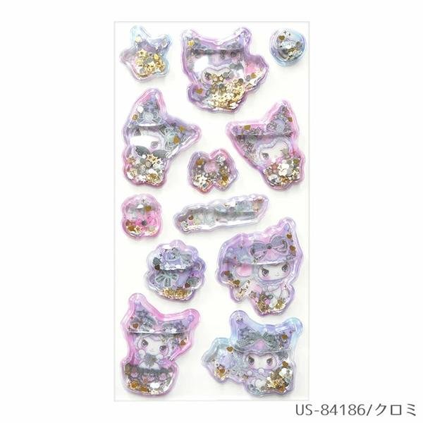 Kuromi : Angel Sparkling 3D Sequins Puffy Sticker