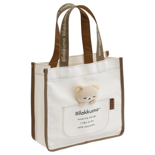 Rilakkuma : Basic Rilakkuma Favorite Things Tote Bag With Plush Mascot