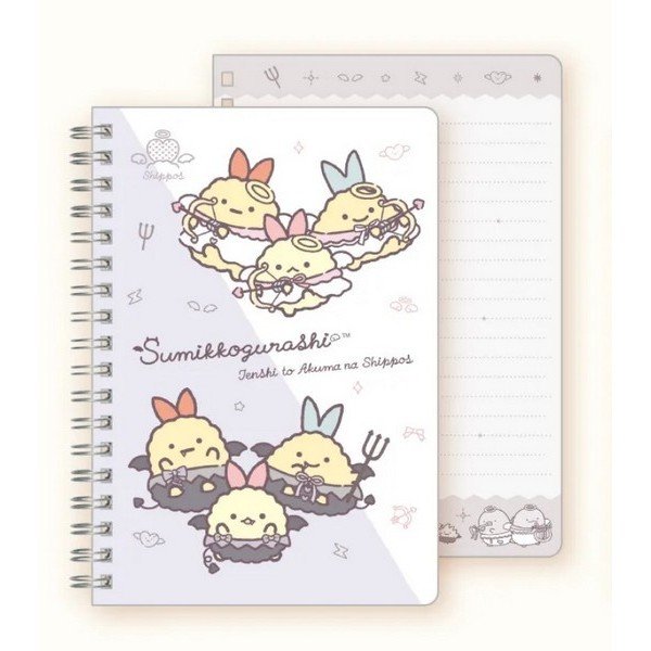 Sumikko Gurashi : Angel and Devil's Tail Notebook (Purple)