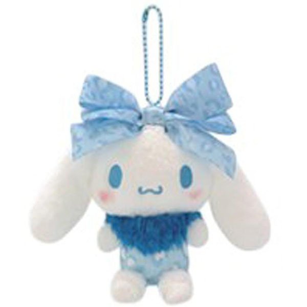 Cinnamoroll Light Blue Leopard Ribbon Keychain