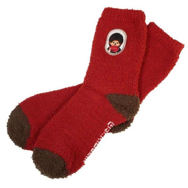Monchhichi Women's Marshmallow Crew Socks - Red