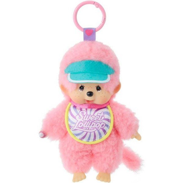 Monchhichi-chan : Sweet Lollipop Pink Plush Keychain