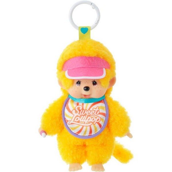 Monchhichi-chan : Sweet Lollipop Orange Plush Keychain
