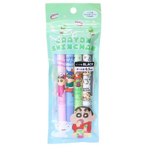 Crayon Shin-chan Ballpoint Pen Gel Pen 4-Pack Black Chocobi