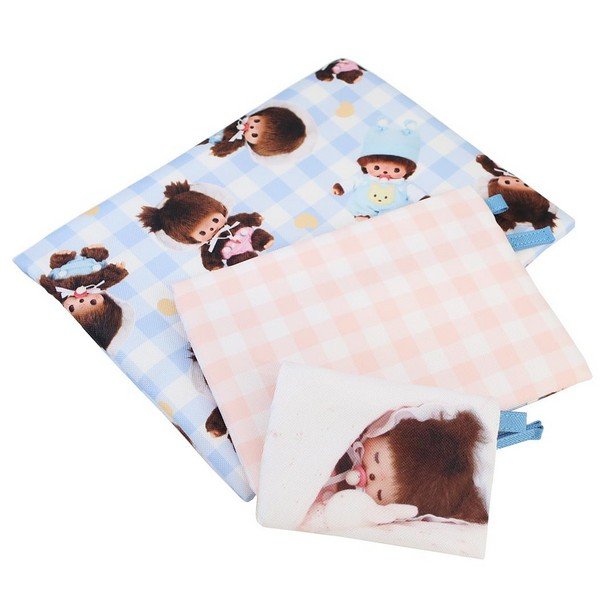 Monchhichi Flat Pouch Set - Bebichhichi-chan & Bebichhichi-kun