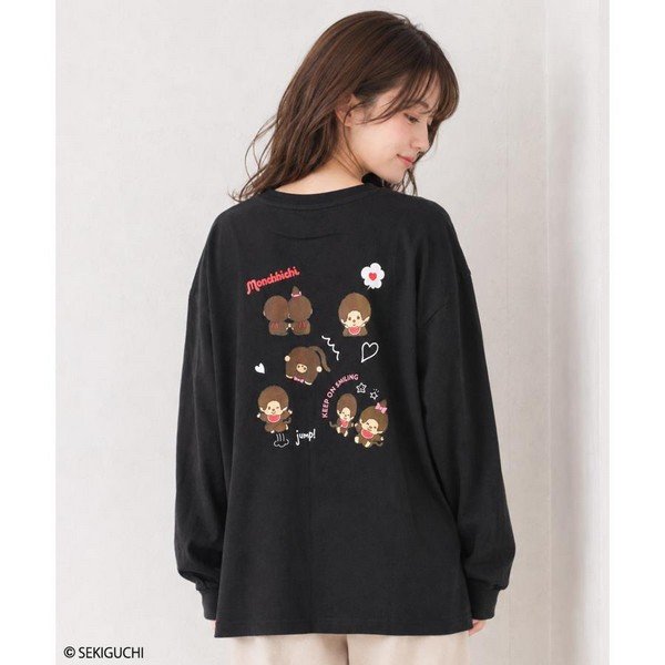 Monchhichi Long-Sleeve T-Shirt (Black-based)