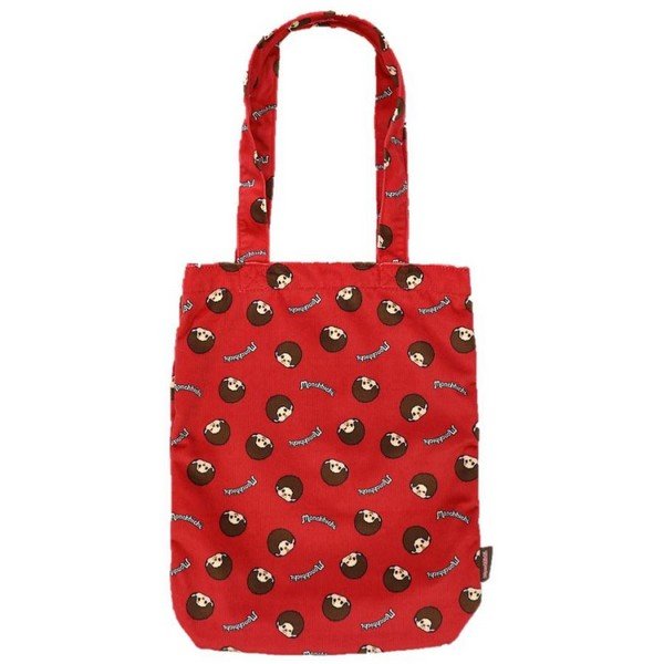 Monchhichi Fine Corduroy Tote Bag (White)