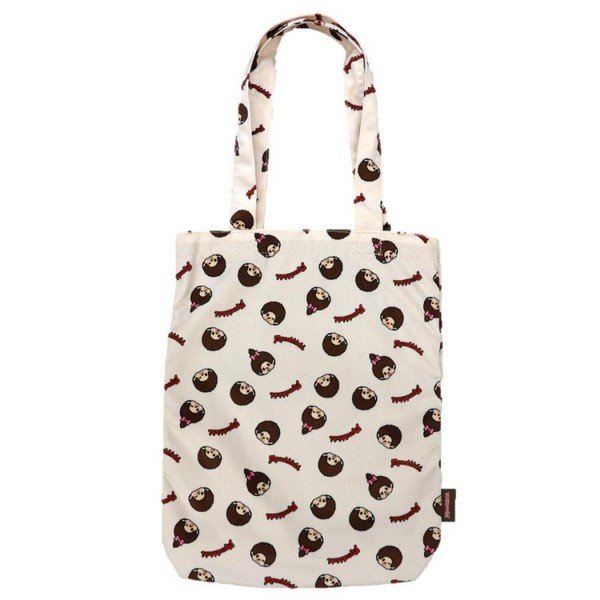 Monchhichi Fine Corduroy Tote Bag (red)