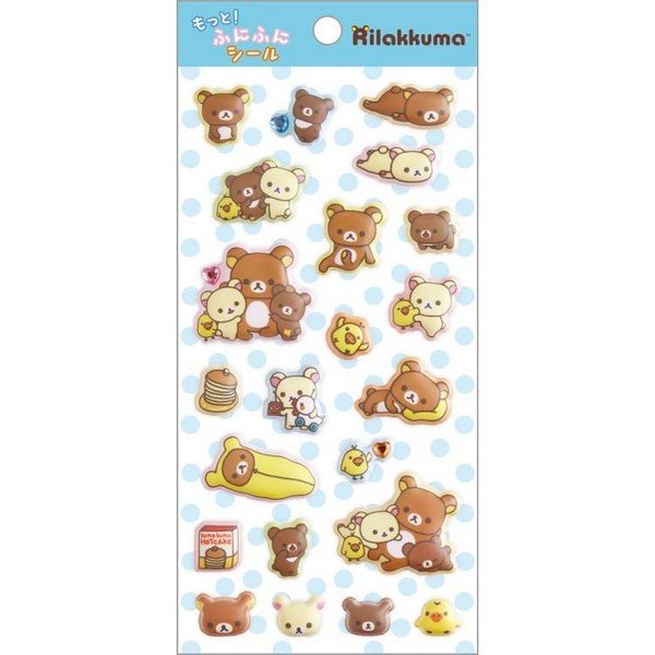 Rilakkuma : Nostalgic Strawberry Air-in Mascot Sticker