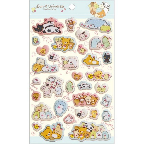 Kiiroitori & Korilakkuma & Rilakkuma : Clover Green Sparkly Marble Sticker Flakes