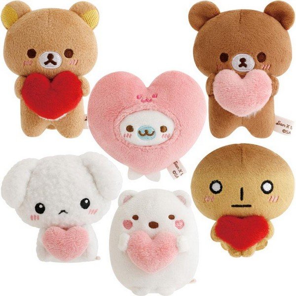 San-X Universe Heart San-X beaniePlush (SS) Set