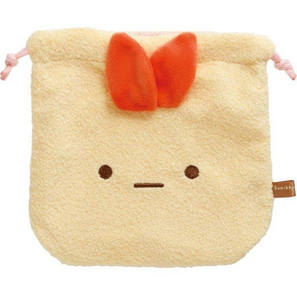 Sumikko Gurashi : Ebifurai no Shippo Fried Shrimp Tail Plush Drawstring Bag