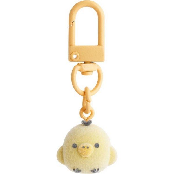 Rilakkuma Kiirotori Flocked Mascot Keychain