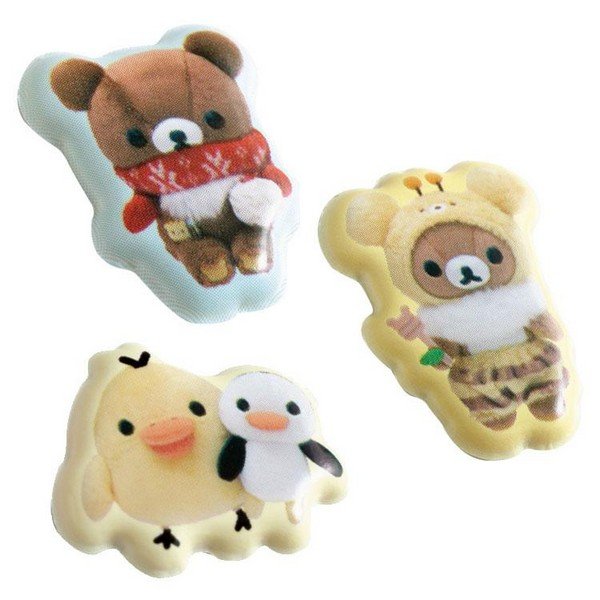 Rilakkuma Plushie-Photo "Squishy" Stickers (yellow)