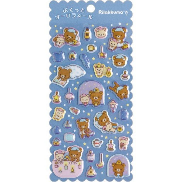 Rilakkuma Puffy Aurora Stickers