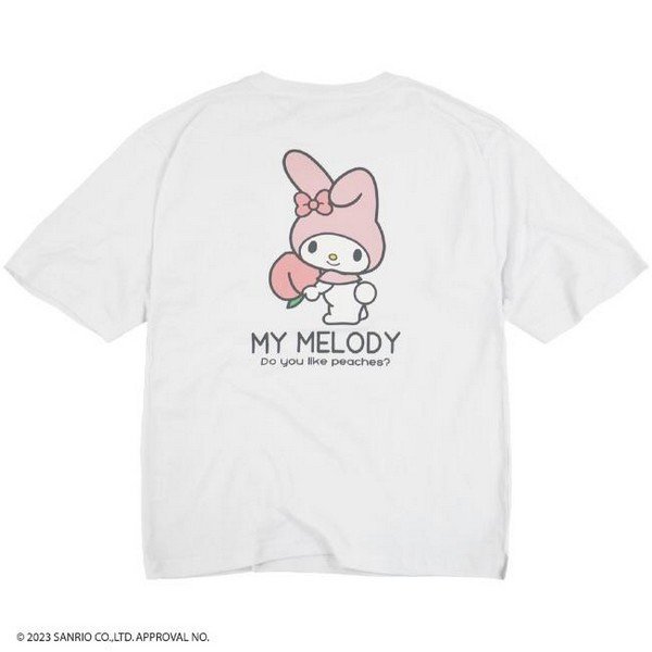 My Melody Oversized Short-Sleeve T-Shirt with Fruit Back Print
