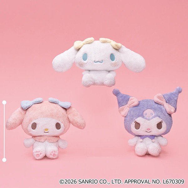 Dressed-Up & Sparkling" BIG Plush – My Melody, Kuromi, Cinnamoroll