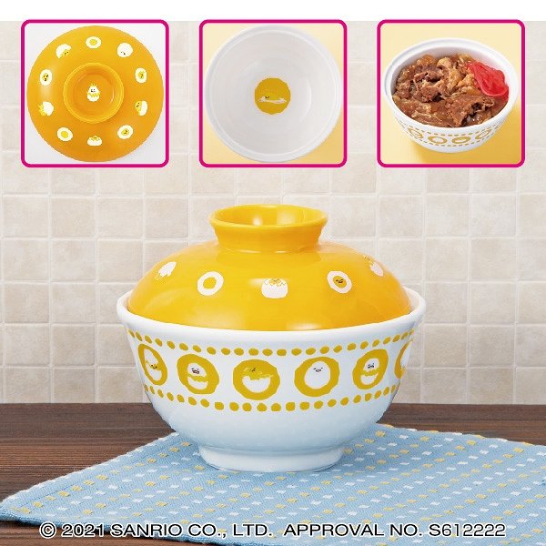 Gudetama ceramic bowl with cover 