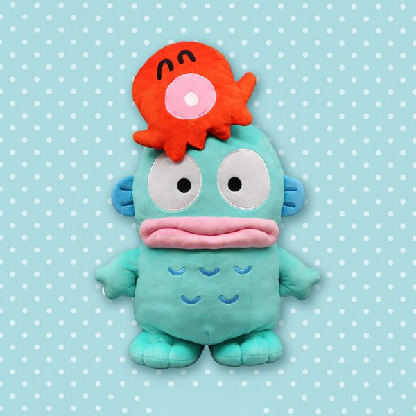 Big Hangyodon with octopus soft toy